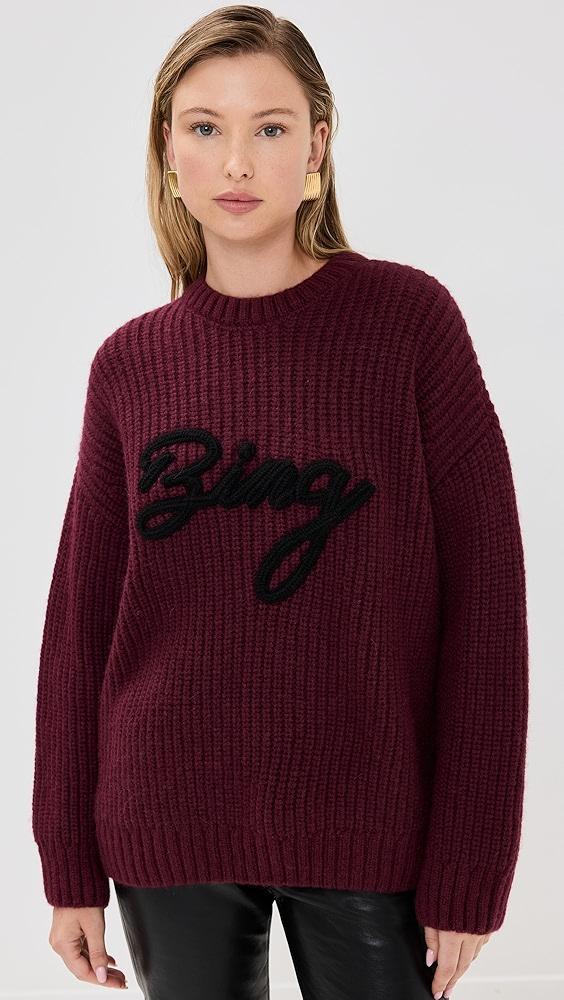 ANINE BING Sydney Crew Signature Sweater | Shopbop Product Image