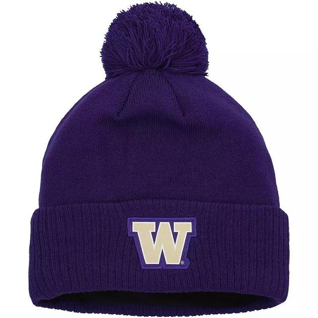 Mens adidas Washington Huskies 2023 Sideline COLD.RDY Cuffed Knit Hat with Pom Product Image