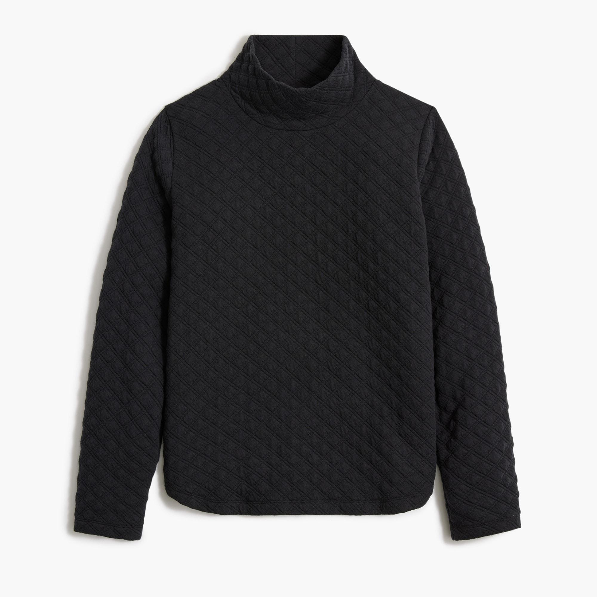 Quilted mockneck pullover Product Image