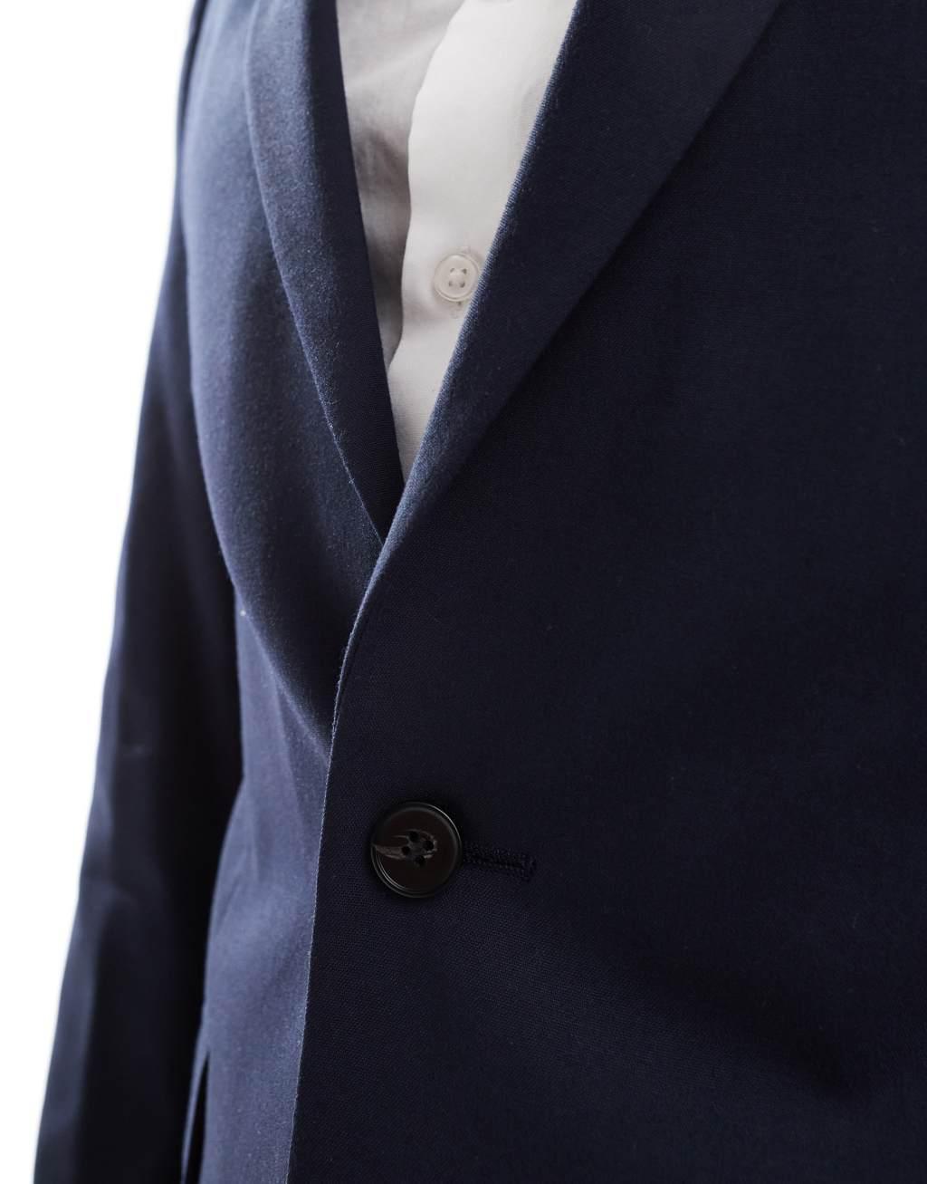 ASOS DESIGN slim suit jacket in navy Product Image