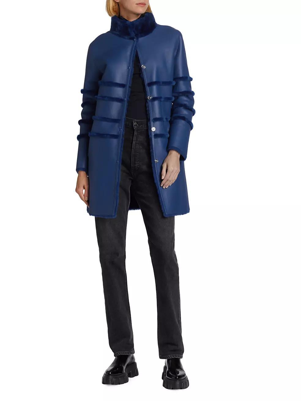 Dyed Shearling Reversible Coat Product Image