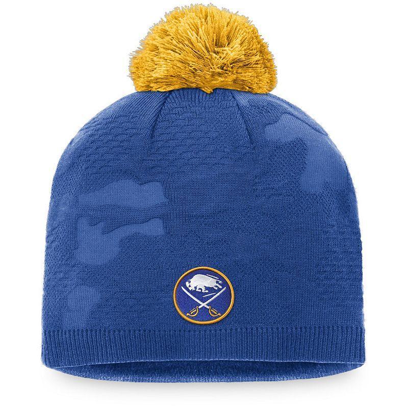 Womens Fanatics Branded Royal/Gold Buffalo Sabres Authentic Pro Team Locker Room Beanie with Pom Product Image