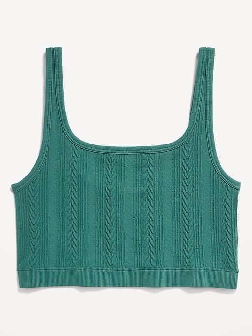 Seamless Cable-Knit Bralette Product Image