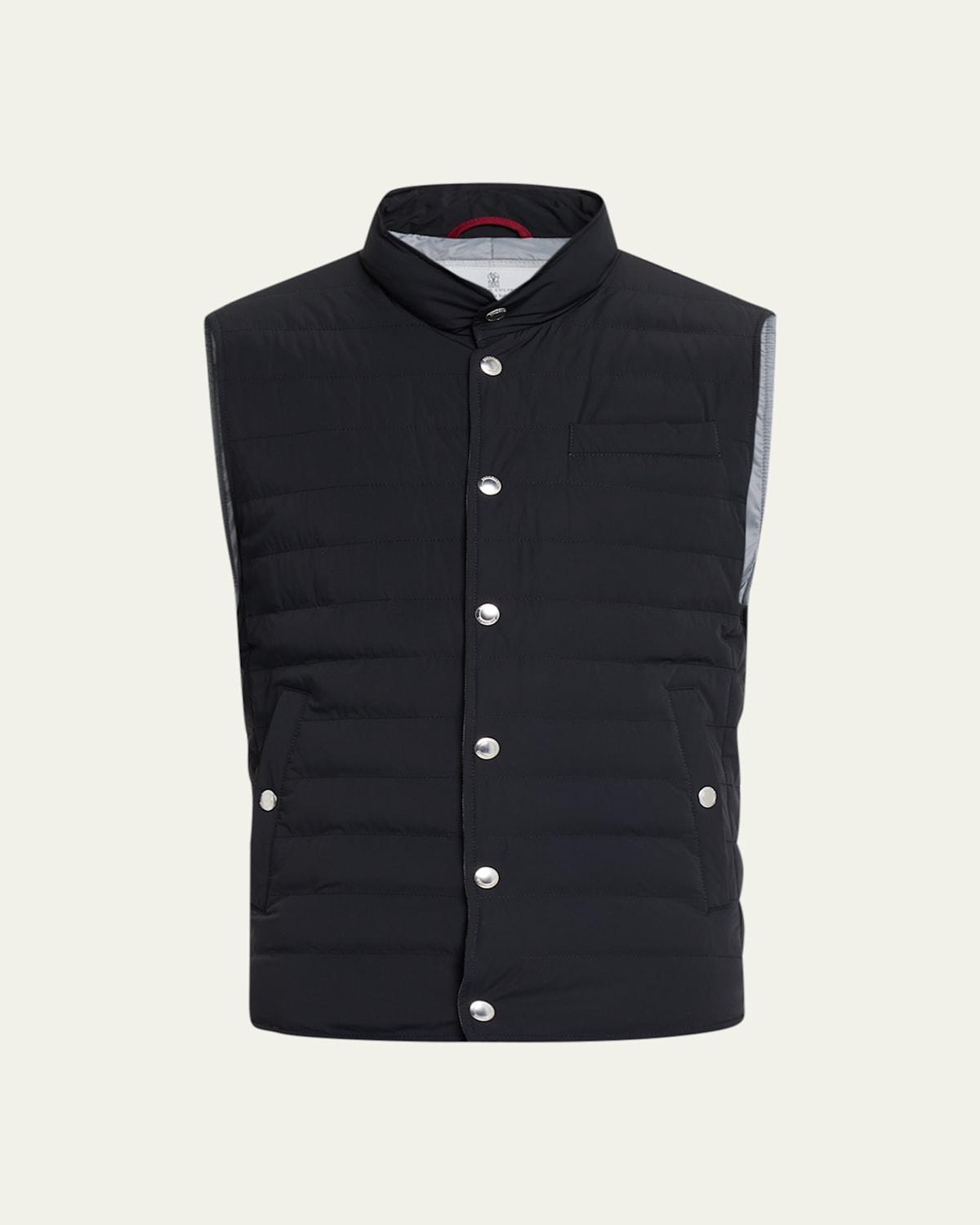 Mens Quilted Down Nylon Vest Product Image