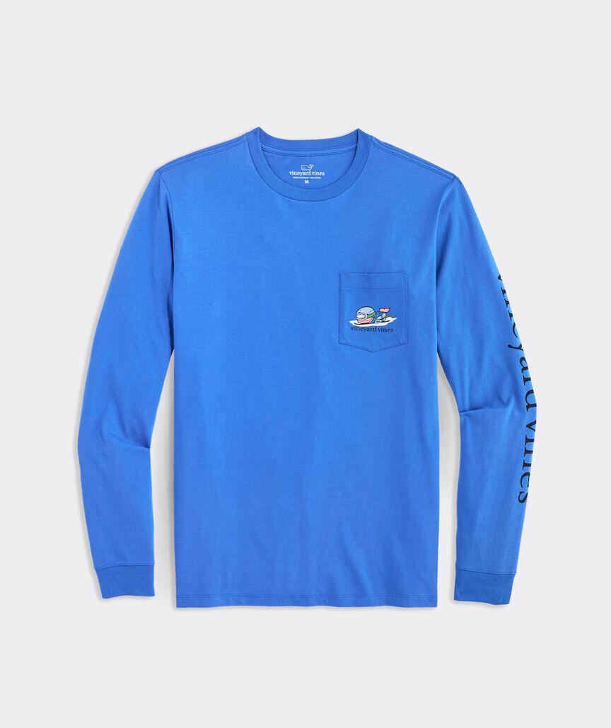 Racing Down The Slopes Long-Sleeve Pocket Tee Product Image