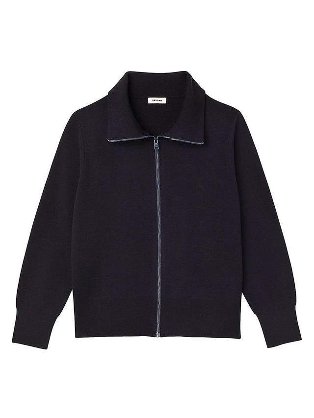 Mens Zip-Up Wool Cardigan Product Image