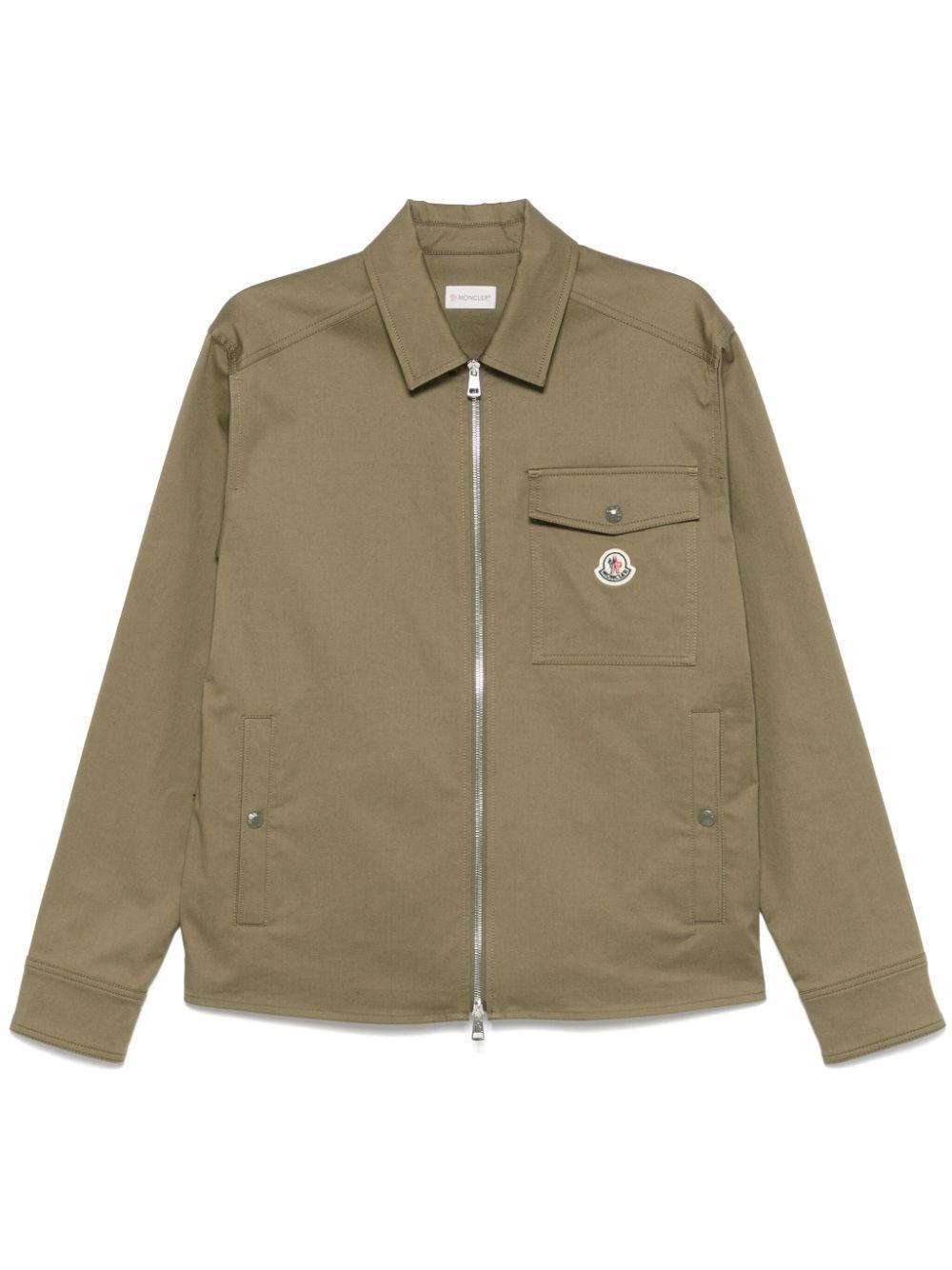 zip-up shirt jacket Product Image