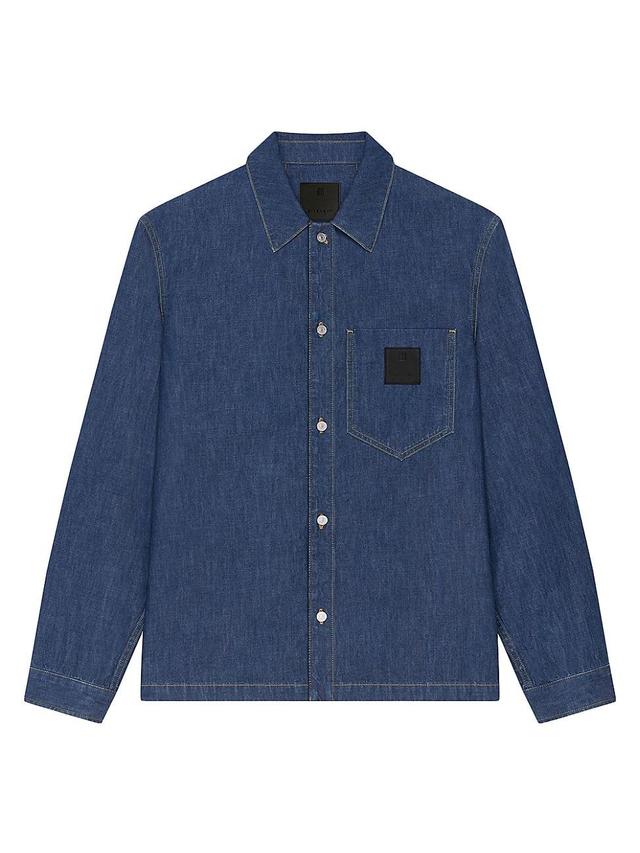 Mens Boxy Fit Shirt in Denim Product Image