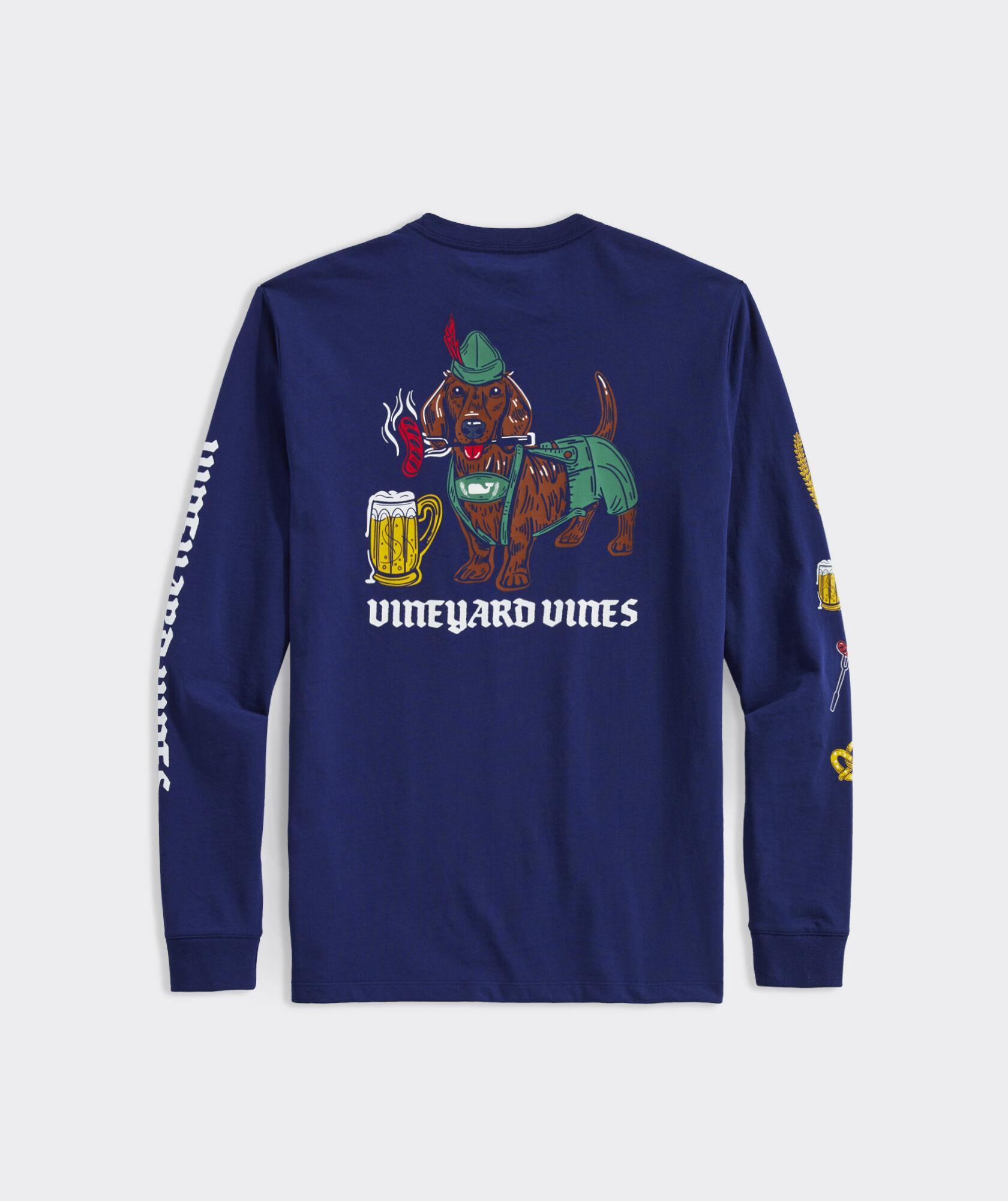 Oktoberfest Wiener Dog Long-Sleeve Pocket Tee Product Image