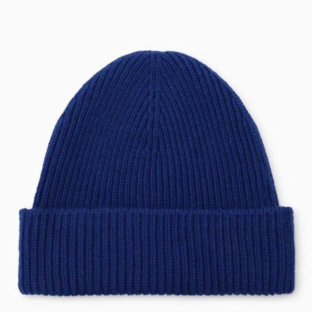 BURBERRY Blue Cashmere Cap With Logo Product Image