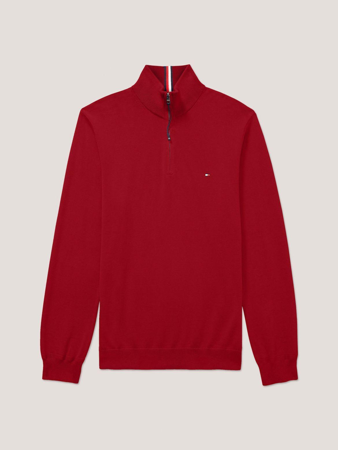 Tommy Hilfiger Men's Solid Zip Mockneck Sweatshirt Product Image