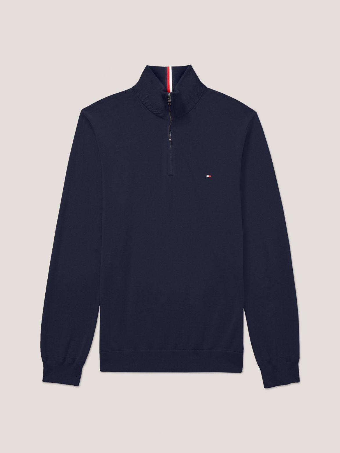 Tommy Hilfiger Men's Solid Zip Mockneck Sweatshirt Product Image