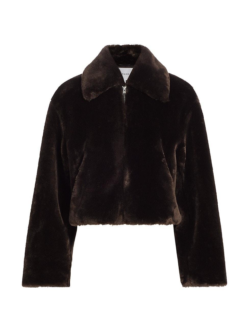 Womens Faux Fur Zip Jacket product image