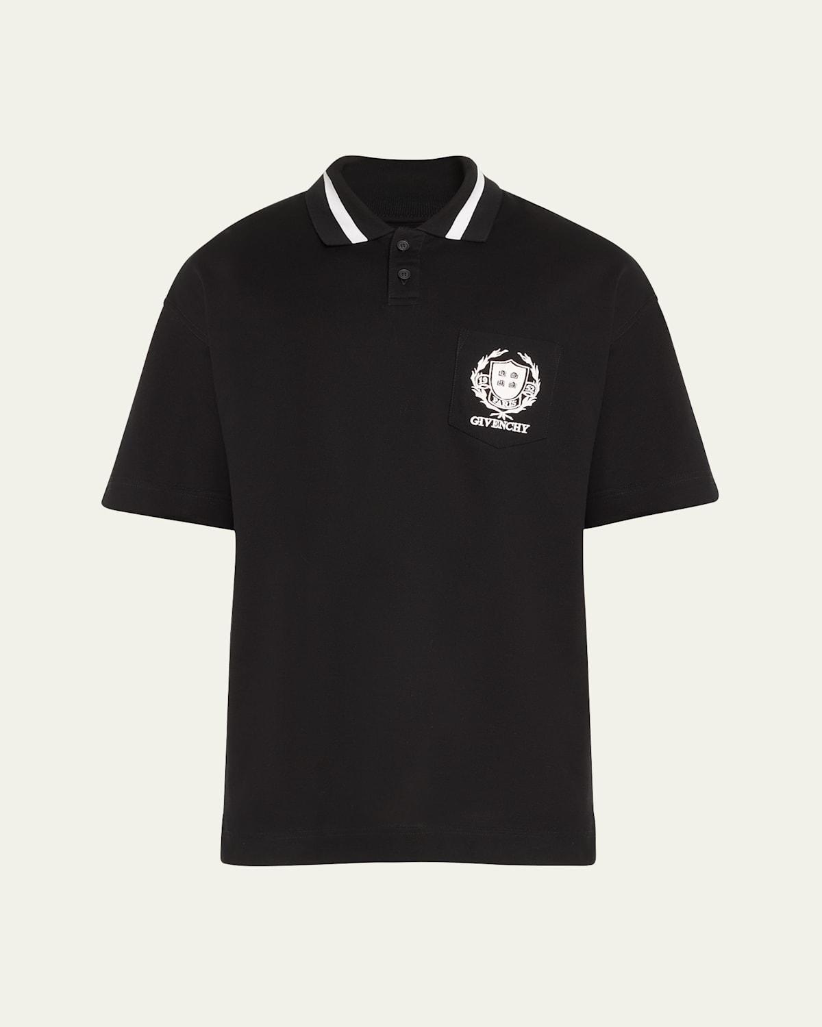 Mens University Logo Pique Polo Shirt Product Image