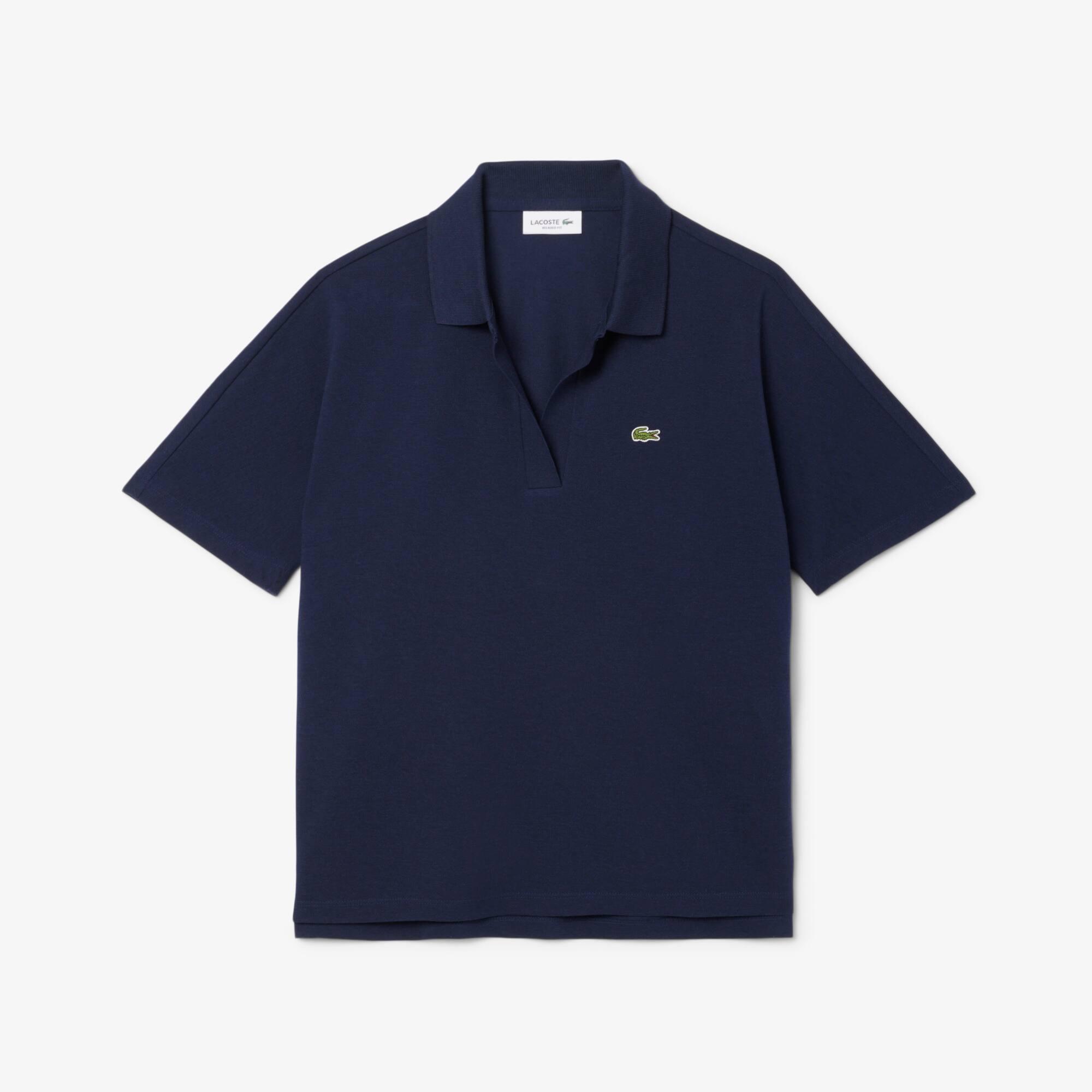 Relaxed Fit Fluid Piqué Polo Shirt Product Image