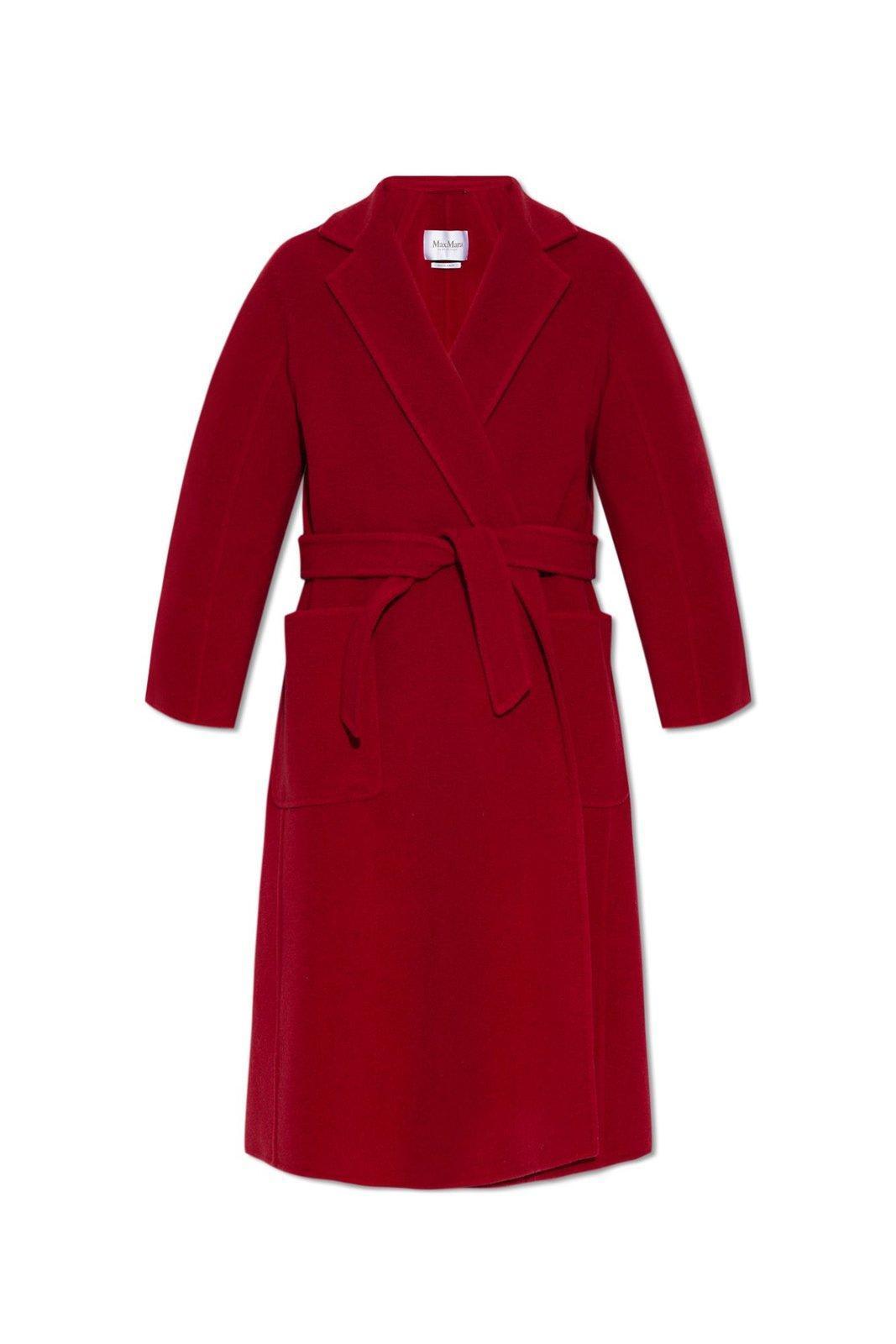 Cashmere Ludmilla Wrap Coat In Rosso Product Image