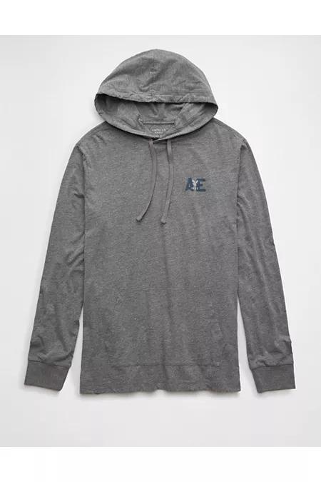 AE Long-Sleeve Logo Graphic Hoodie T-Shirt Men's Product Image