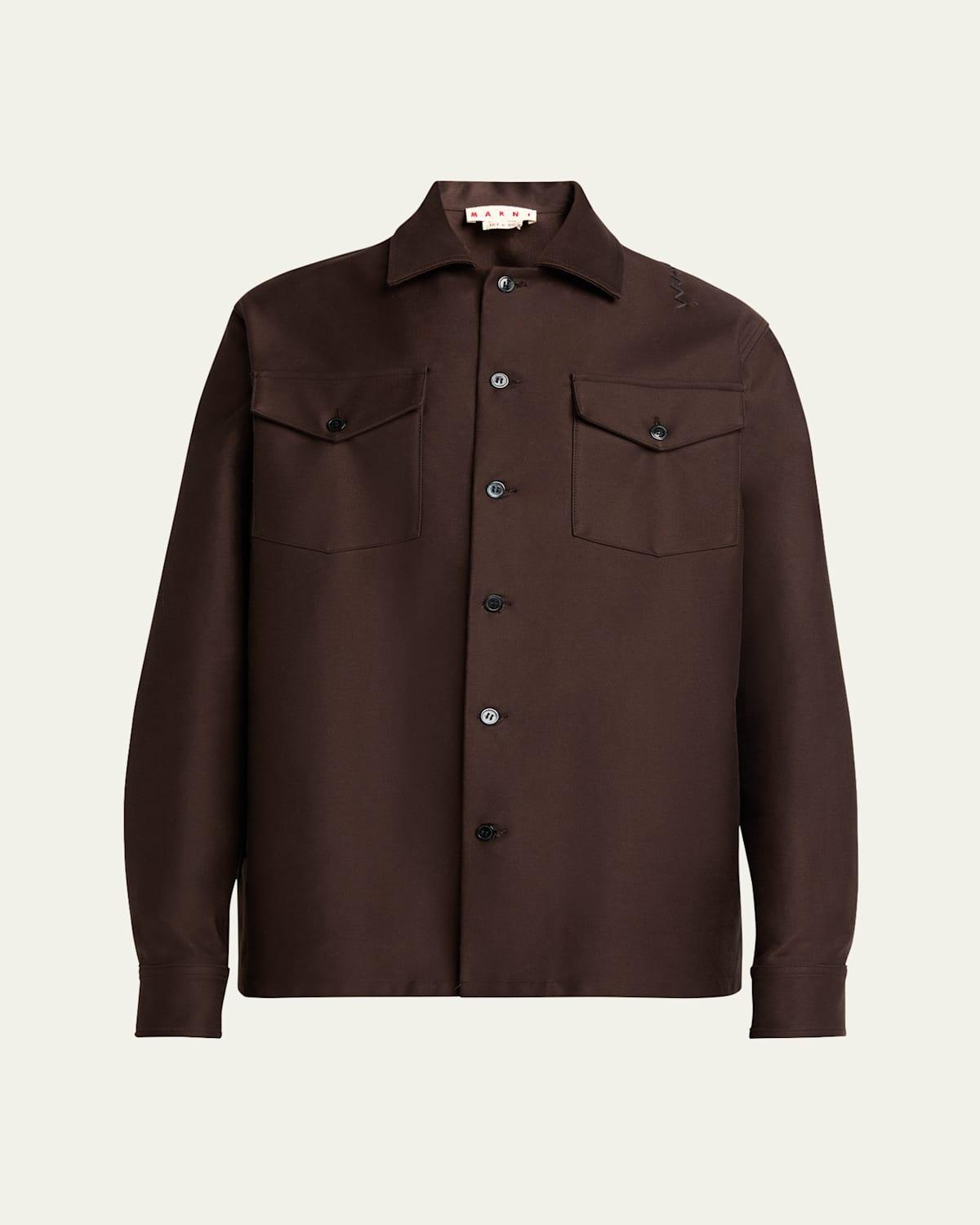 Men's Compact Cotton Moleskin Overshirt Product Image