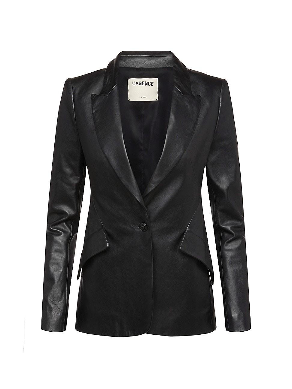 Womens Chamberlain Leather Blazer Product Image