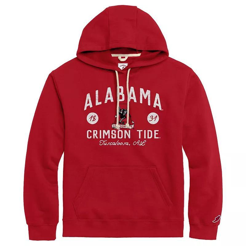 Mens League Collegiate Wear Crimson Alabama Crimson Tide Bendy Arch Essential Pullover Hoodie Product Image