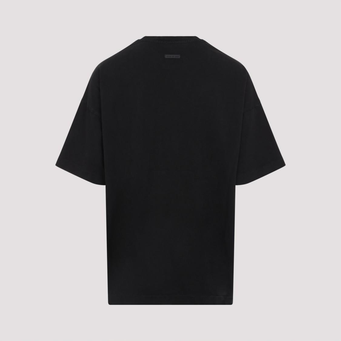 FEAR OF GOD Relaxed Fit Black T-shirt With Bold Graphic Design Product Image