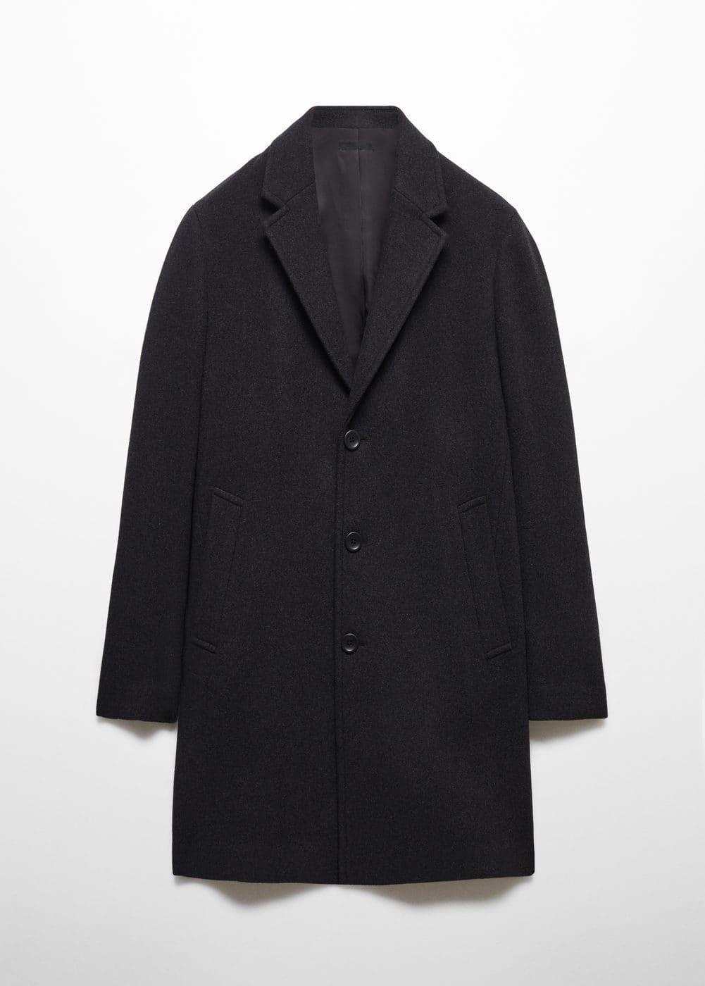 MANGO MAN - Lightweight recycled wool coat charcoalMen Product Image