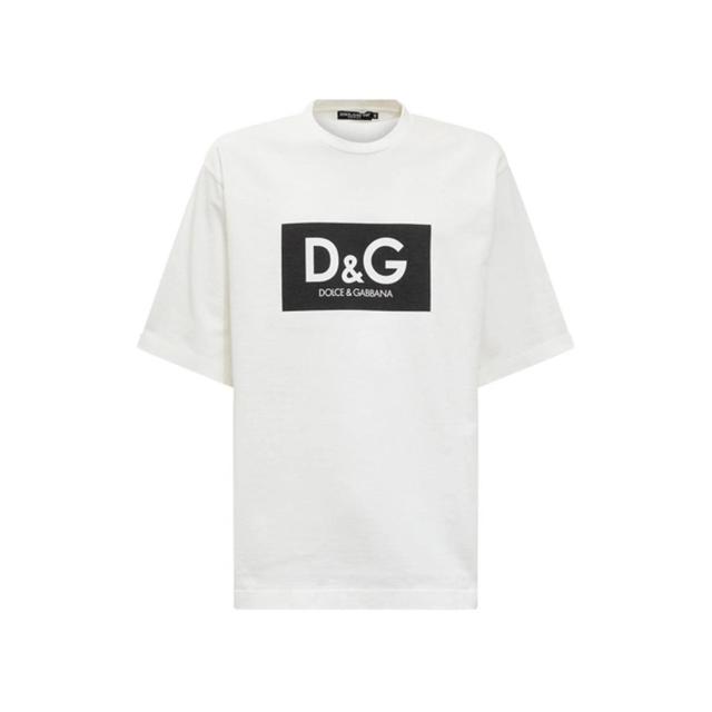 Dolce & Gabbana Box Branded T Shirt In White Product Image