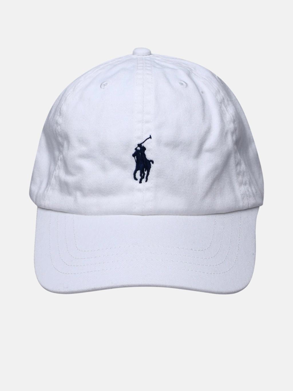 Embroidered-logo Cap In White Product Image