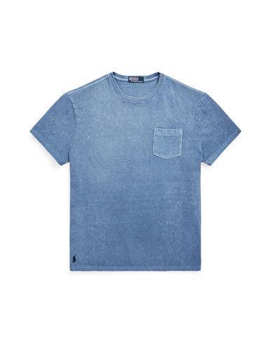 POLO RALPH LAUREN Classic Fit Jersey Pocket T-shirt Man T-shirt Light Blue Size Xxl Cotton Product Image