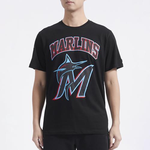 Pro Standard Mens Pro Standard Marlins GTP SJ T-Shirt - Mens Black/Carolina Product Image