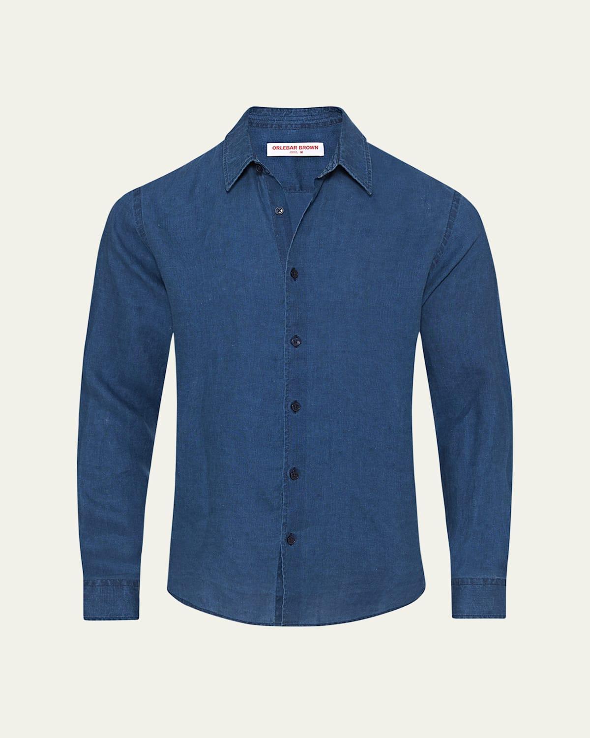 Mens Giles Lightweight Linen Sport Shirt Product Image