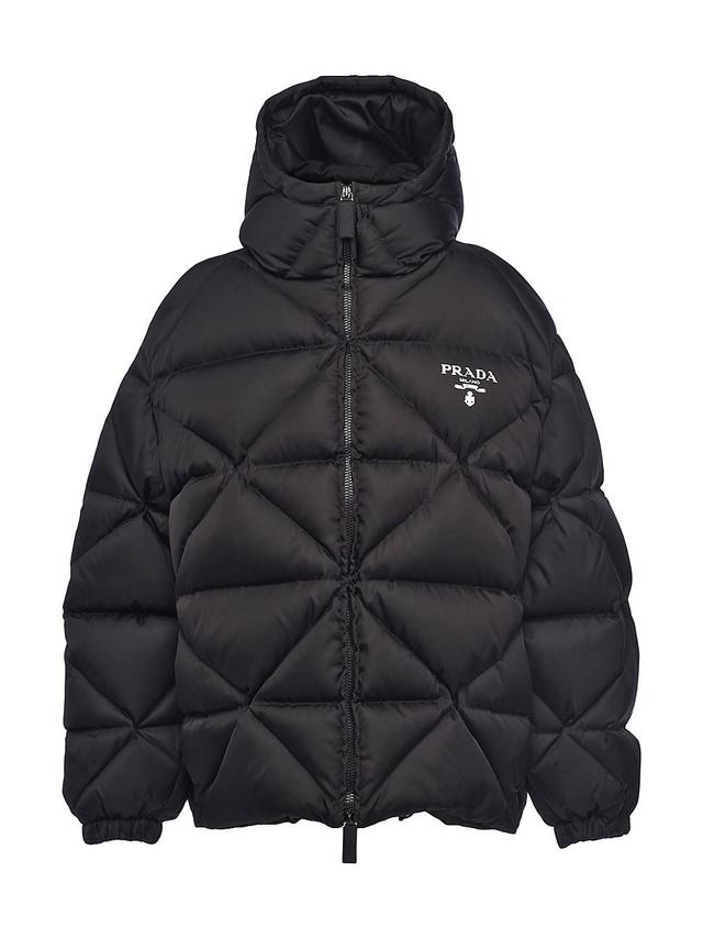 Womens Oversized Re-Nylon Gabardine Down Jacket Product Image