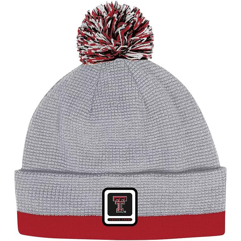 Mens Under Armour Gray Texas Tech Red Raiders 2023 Sideline Performance Cuffed Knit Hat with Pom Product Image