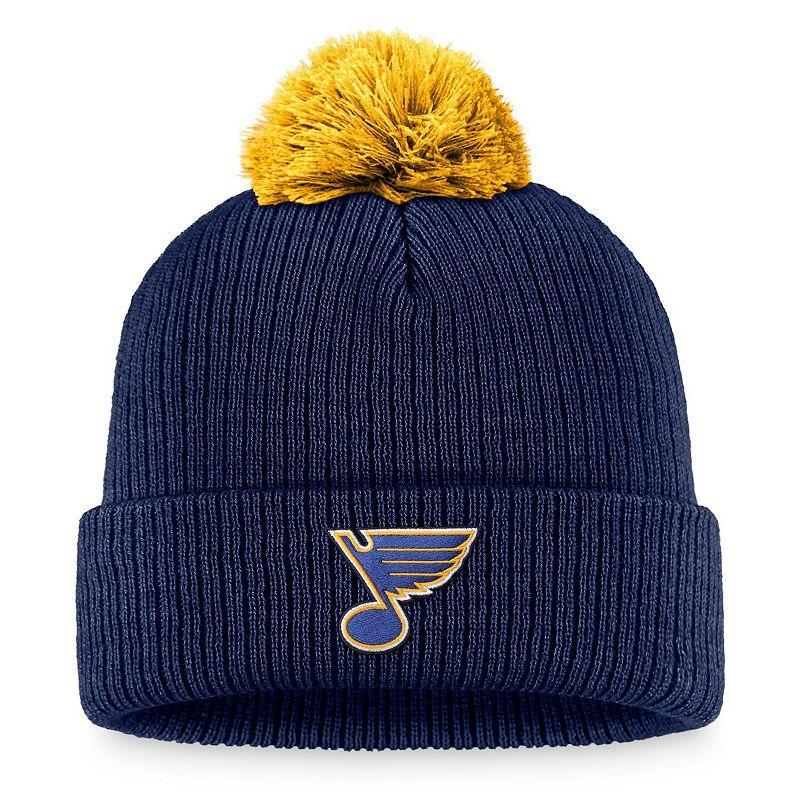 Mens Fanatics Branded St. Louis Blues Team Cuffed Knit Hat with Pom Product Image