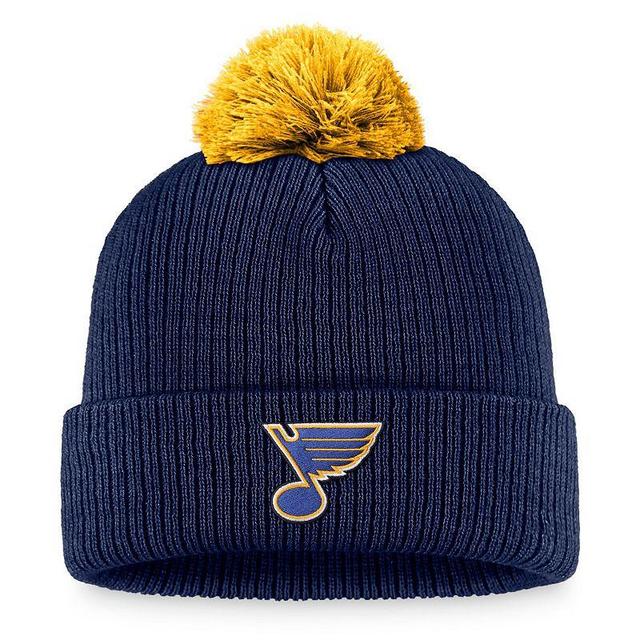 Mens Fanatics Branded St. Louis Blues Team Cuffed Knit Hat with Pom Product Image