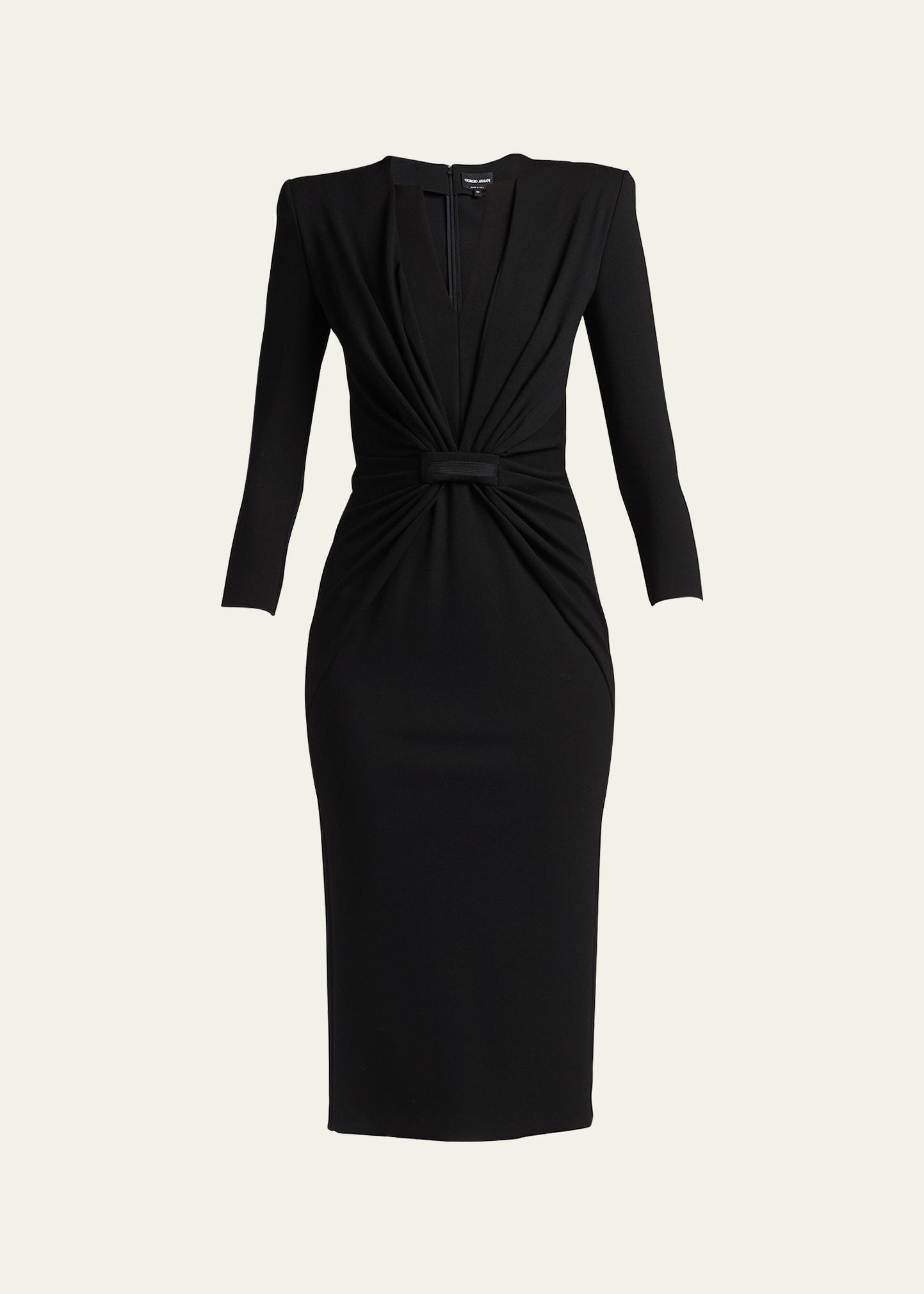 Womens Gathered Jersey Sheath Dress Product Image