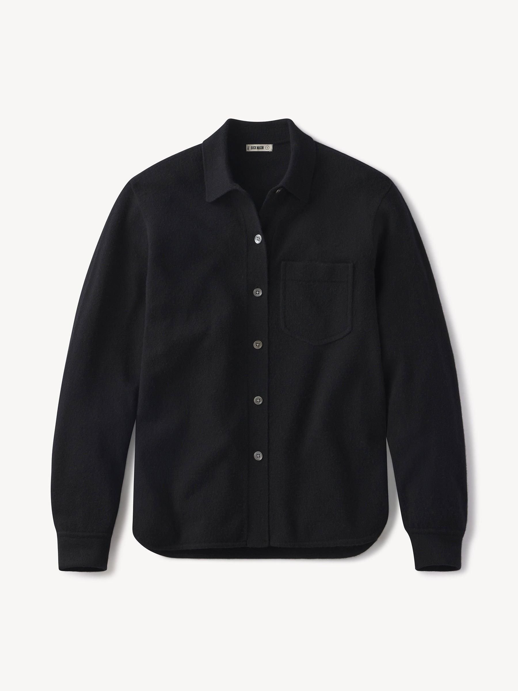 Black Lounge Wool One Pocket Shirt Product Image