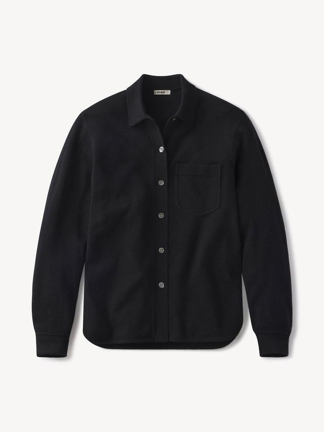 Black Lounge Wool One Pocket Shirt Product Image