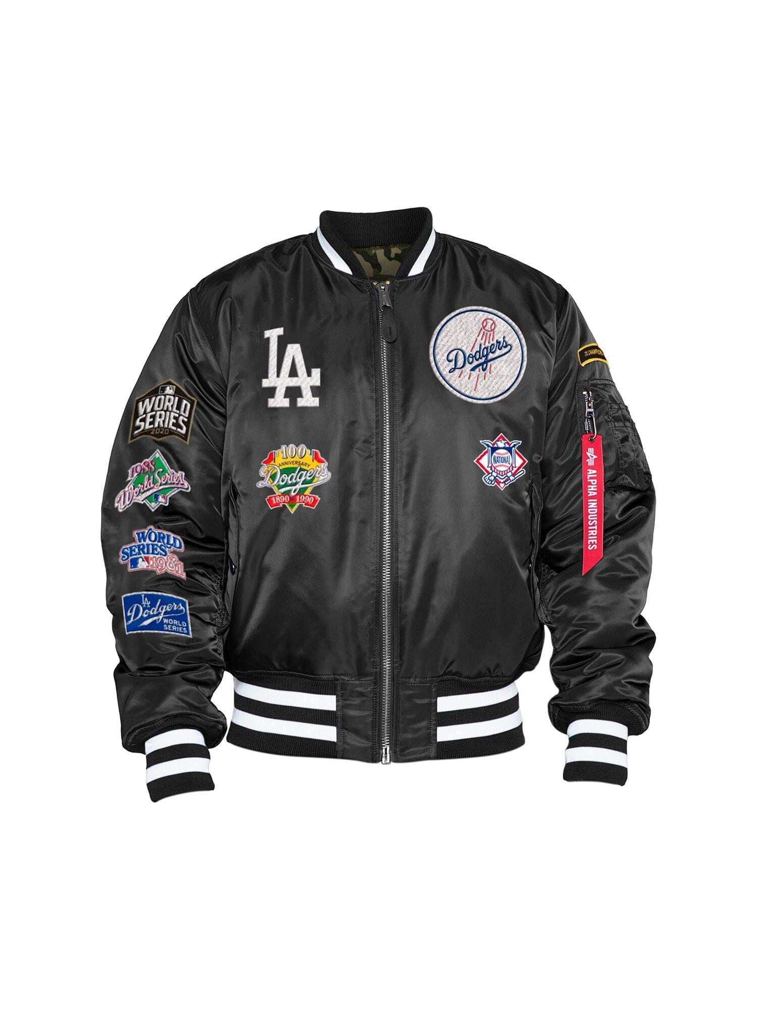 LOS ANGELES DODGERS X ALPHA X NEW ERA MA-1 BOMBER JACKET Product Image