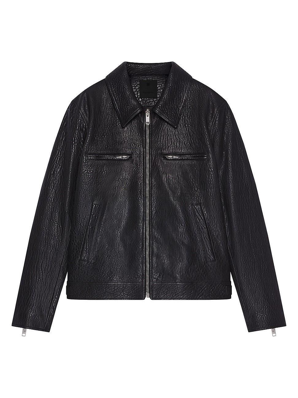 Mens Biker Jacket in Leather Product Image