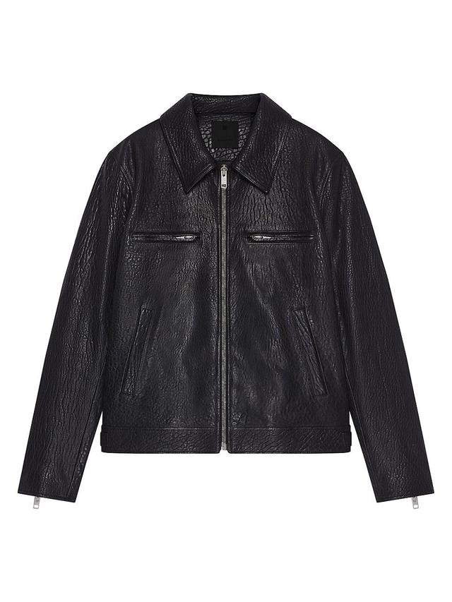 Mens Biker Jacket in Leather Product Image