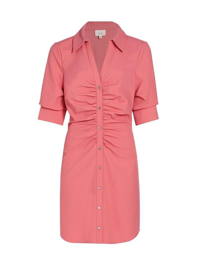 Womens Elina Gathered Mini-Shirtdress Product Image