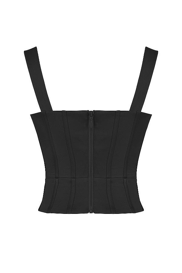 Liberty Black Satin Corset Product Image