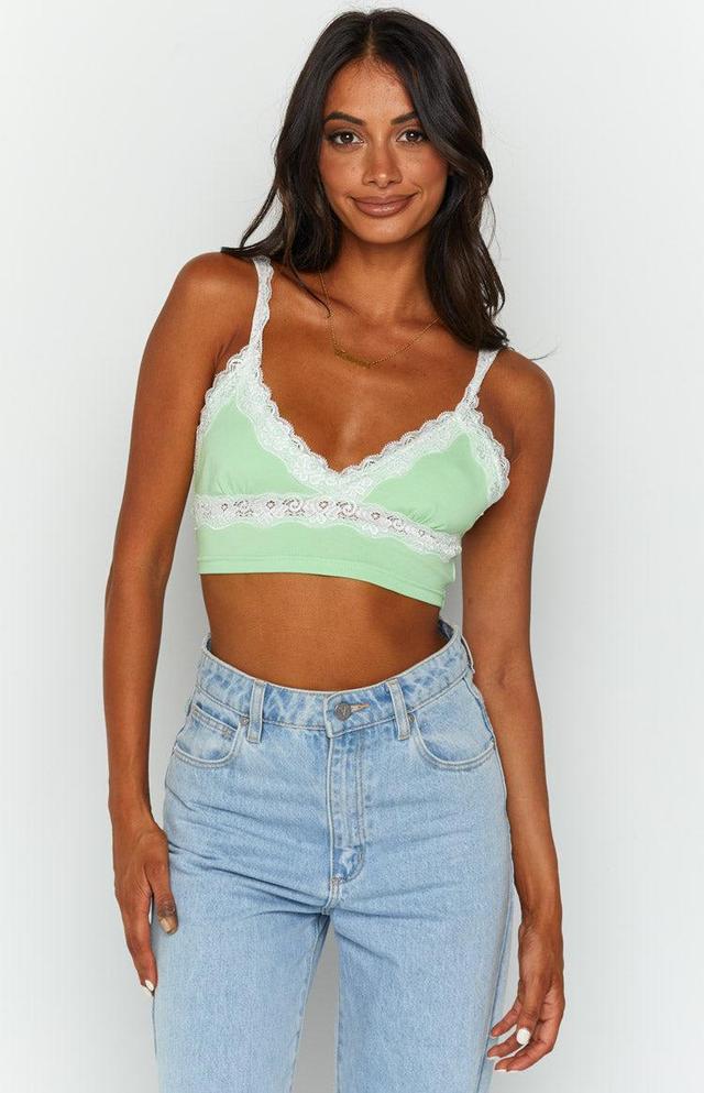 Elora Green Crop Top Product Image