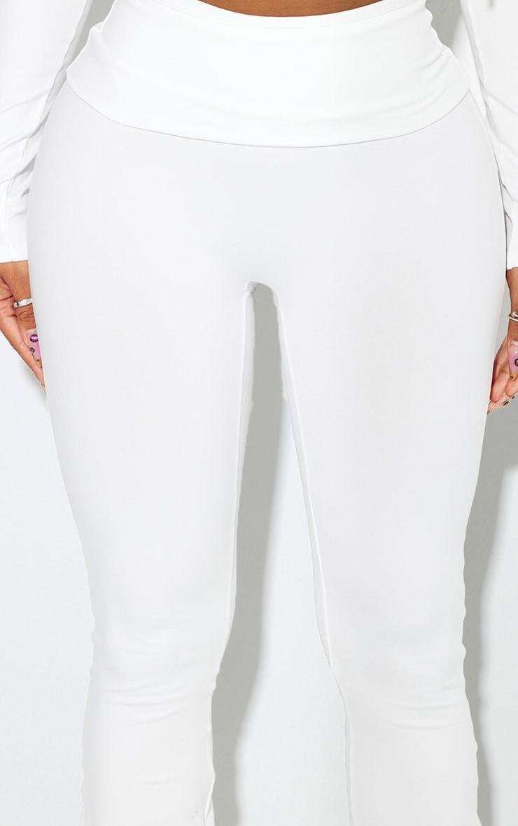 Shape White Sculpted Foldover Waist Flare Pants Product Image