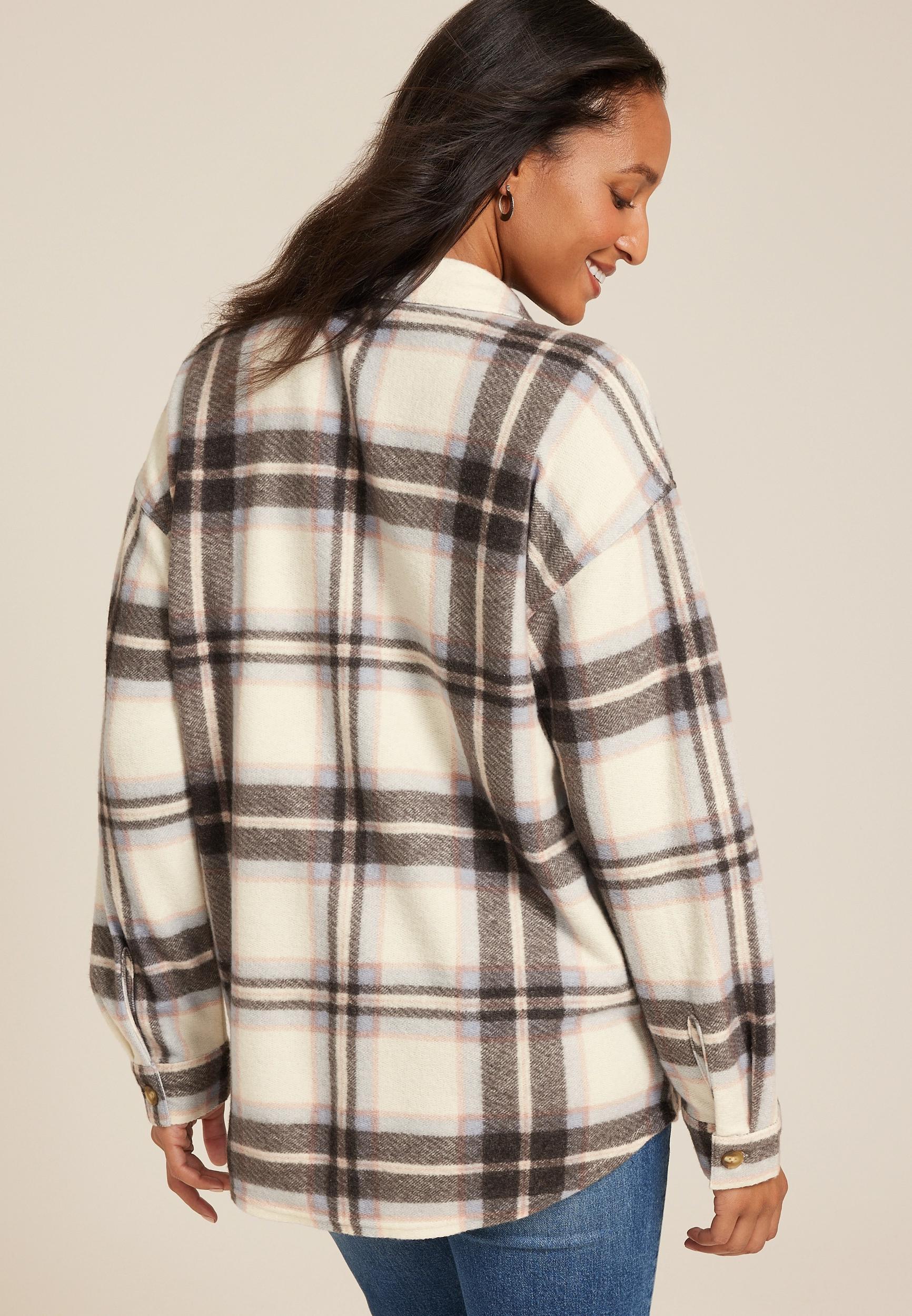 Vintage Plaid Fleece Shacket Product Image