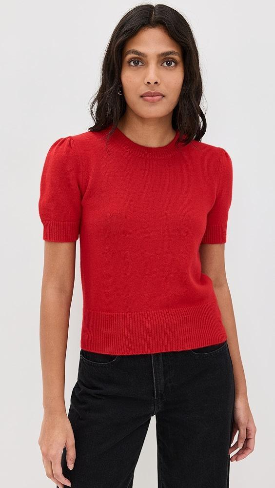 FRAME Ruched Sleeve Cashmere Sweater | Shopbop Product Image