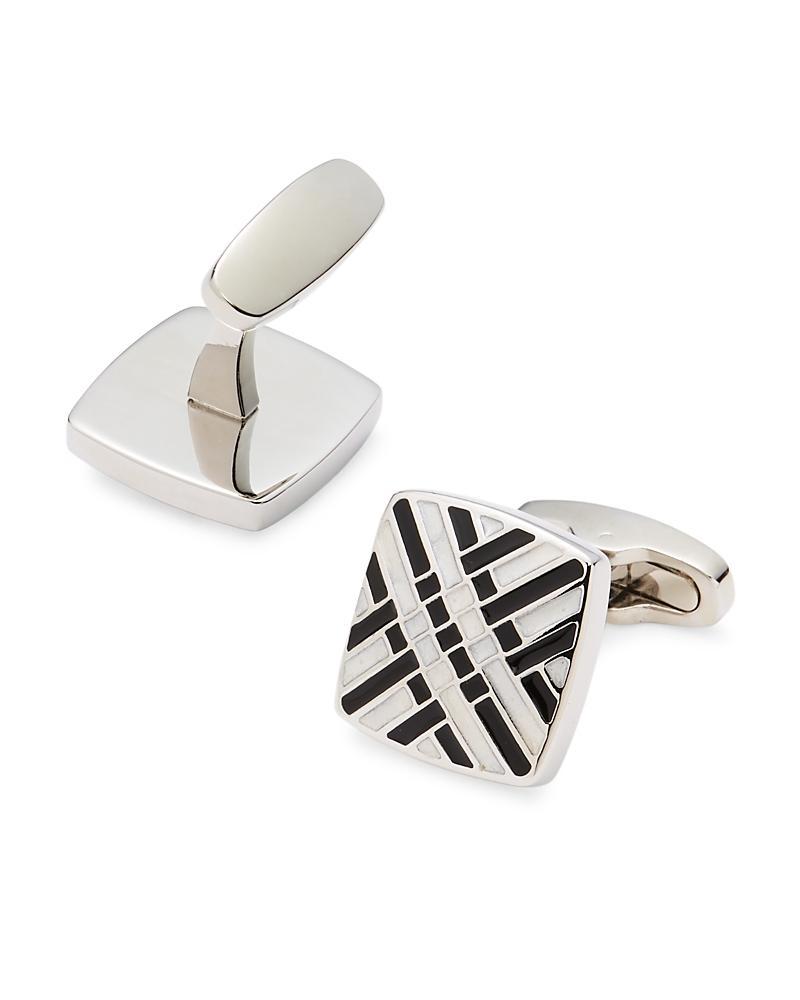 Mens Criss-Cross Brass Cufflinks Product Image