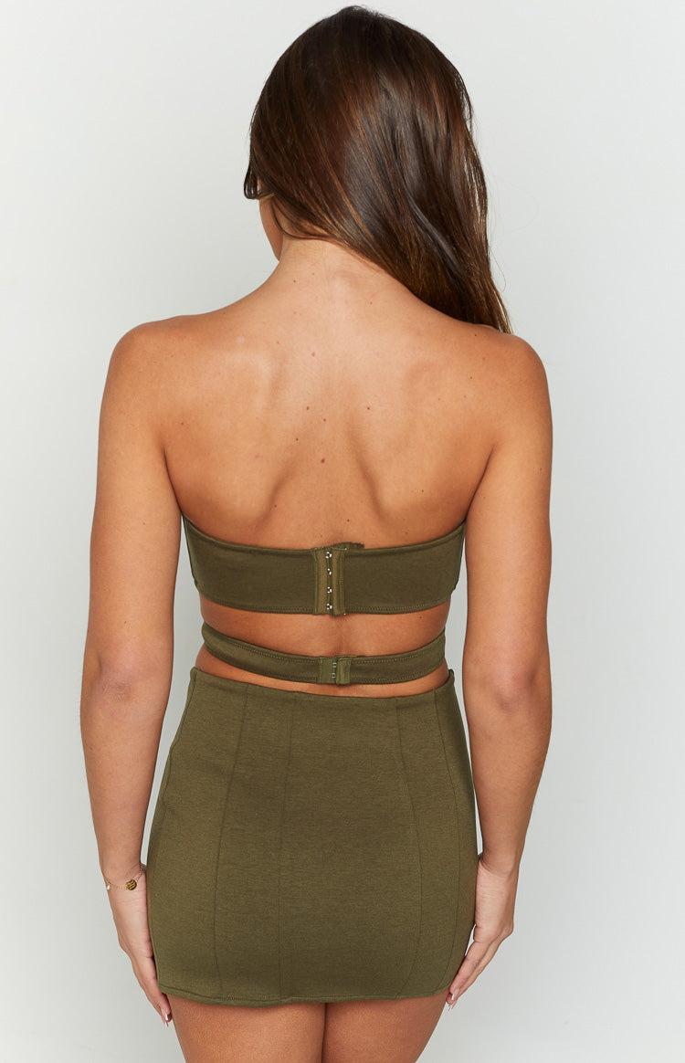 Maria Khaki Mini Skirt Product Image