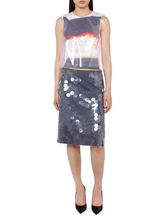 Womens Delta Sequined Midi-Skirt Product Image